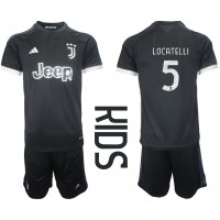 Camiseta Juventus Manuel Locatelli #5 Tercera Equipación Replica 2023-24 para niños mangas cortas (+ Pantalones cortos)